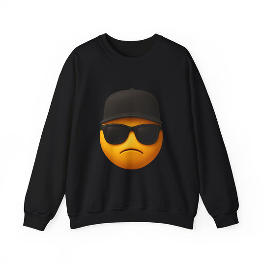 Cool Emoji Sweatshirt, Trendy Unisex Crewneck, Comfortable Outerwear, Perfect Gift for Friends, Casual Wardrobe Essential