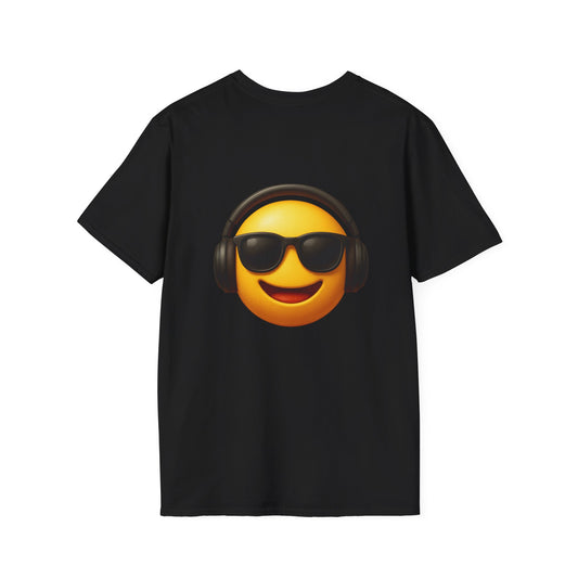Cool Emoji T-Shirt for Music Lovers, Trendy Graphic Tee, Gift for Him/Her, Summer Fashion, Casual Wear
