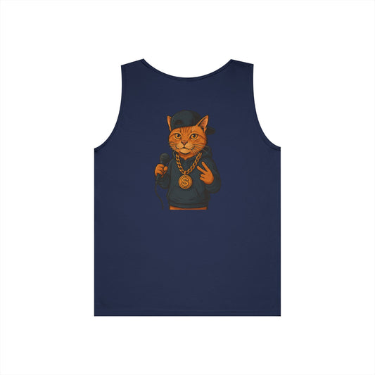 Hip Hop Cat Tank Top, Funny Cat Lover Apparel, Gift for Music Lovers, Unisex Summer Tee, Cute Pet Owner Gift