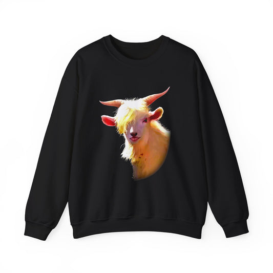 Whimsical Goat Crewneck Sweatshirt | Cozy Unisex Apparel