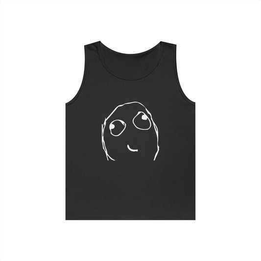 Rage Face Meme Tank — Minimal Funny Internet Meme Graphic Tank Top