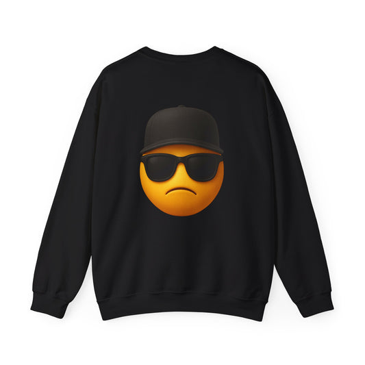 Chill Vibes Emoji Sweatshirt, Unisex Crewneck, Casual Wear, Gift for Friends, Trendy Fashion, Relaxed Style