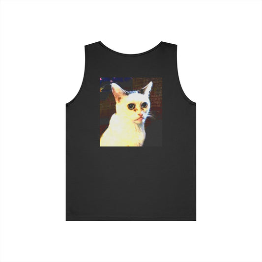 Vintage White Cat Portrait Tank Top