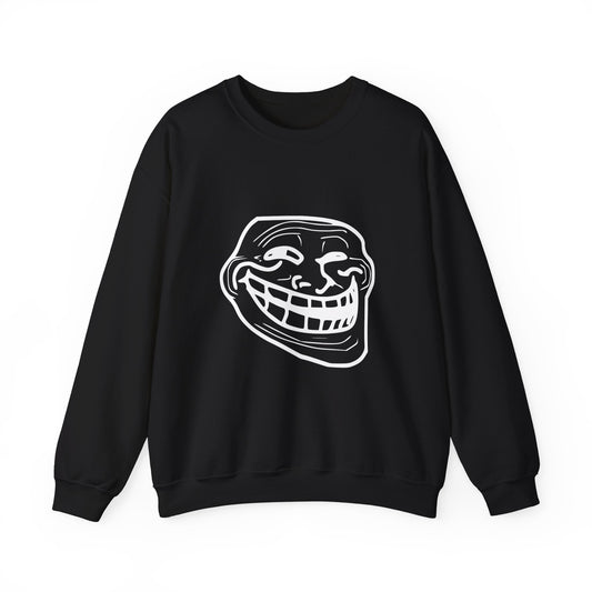 Trollface Crewneck Sweatshirt – Internet Meme Graphic Pullover