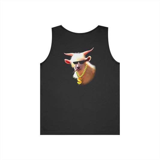 Cool Unisex Heavy Cotton Tank with Trendy Graphic, Perfect for Casual Wear, Layering, Beach Fun, Music Festivals, Gifts