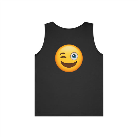 Playful Emoji Unisex Tank Top - Fun Summer Tee, Gift for Friends, Casual Wear, Beach Outfit, Emoji Lover