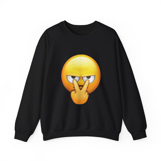 Emoji Gesture Crewneck Sweatshirt, Funny Sweatshirt, Gift for Friends, Casual Wear, Unisex Sweatshirt, Streetwear