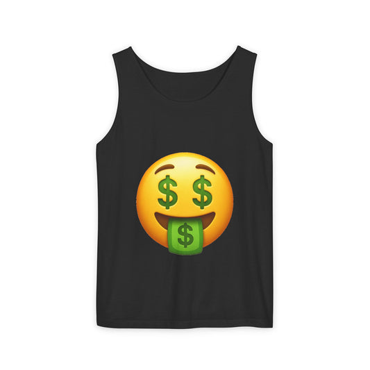 Emoji Money Vibes Tank Top for Fun Days, Summer Parties, Beach Wear, Gifts for Friends, Celebrate Success