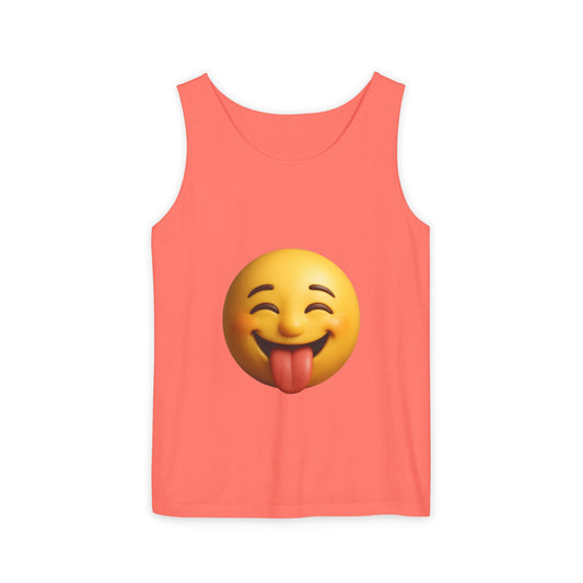 Emoji Smile Unisex Tank Top - Perfect for Summer Fun, Gift for Friends, Casual Wear, Festivals, Outdoor Activities