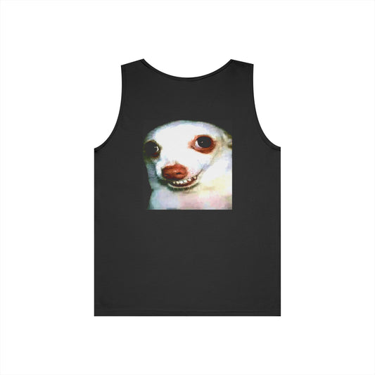 Meme Chihuahua Tank Top — Grinning Chi Dog Graphic Tank