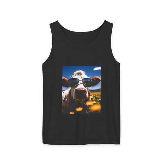 Tank Top - Funny Cow with Sunglasses Design