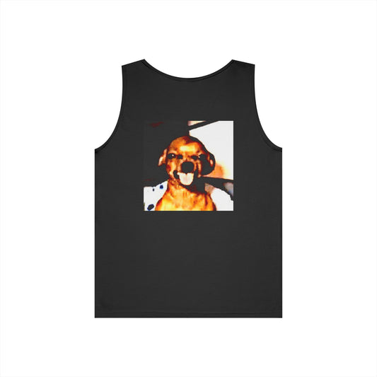 Dog Meme Tank Top — Retro Grinning Dog Photo Graphic Tank