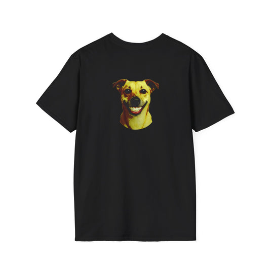 Happy Dog Unisex T-Shirt, Pet Lover Shirt, Cute Dog Tee, Animal Lover Gift, Casual Everyday Wear, Gift for Dog Owners
