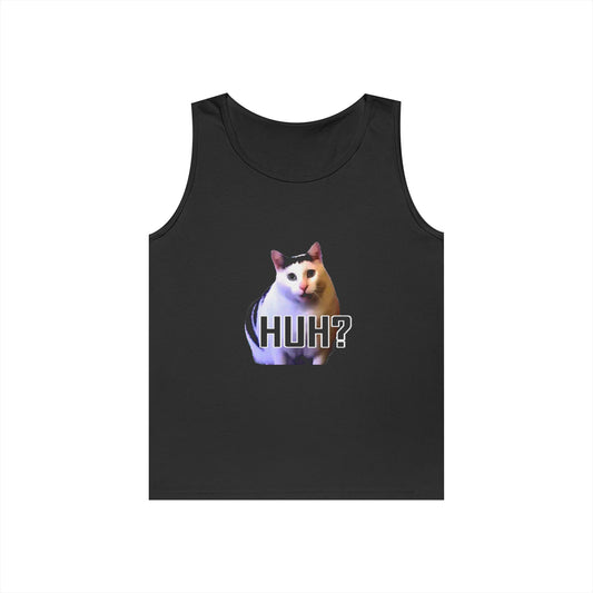 Huh? Cat Meme Tank Top — Funny Viral Cat Graphic Tank