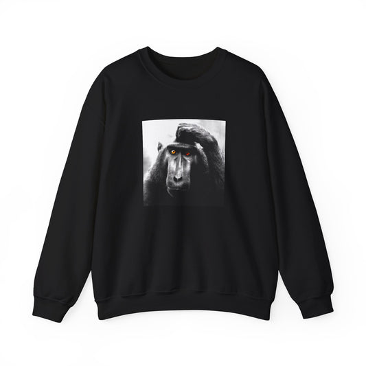 Cool Monkey Graphic Crewneck Sweatshirt, Funny Unisex Sweater, Perfect Gift for Animal Lovers, Casual Wear, Cozy Hoodie Alternative