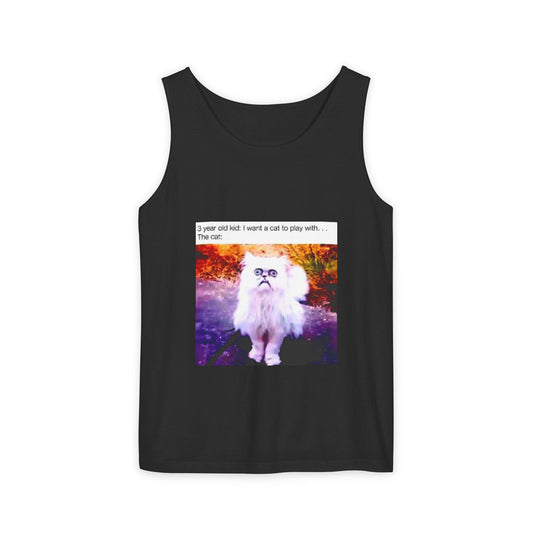 Funny Cat Meme Tank Top — “The cat.” Graphic Pet Humor Tee