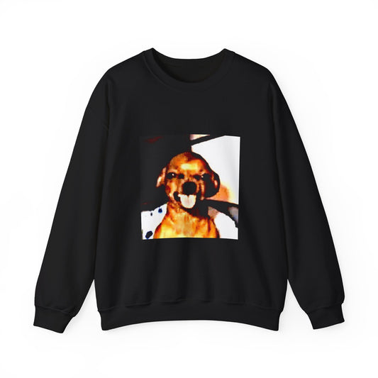Dog Meme Crewneck Sweatshirt — Funny Retro Dog Photo Graphic