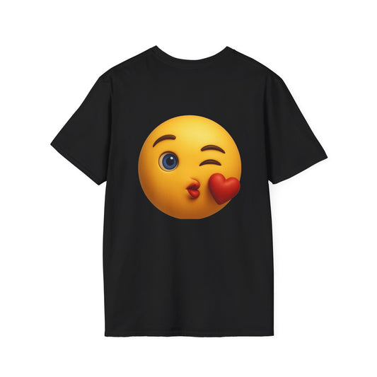 Kiss Emoji Unisex T-Shirt, Cute Graphic Tee, Casual Summer Top, Perfect Gift for Friends, Valentine's Day, Birthday, Fun Apparel