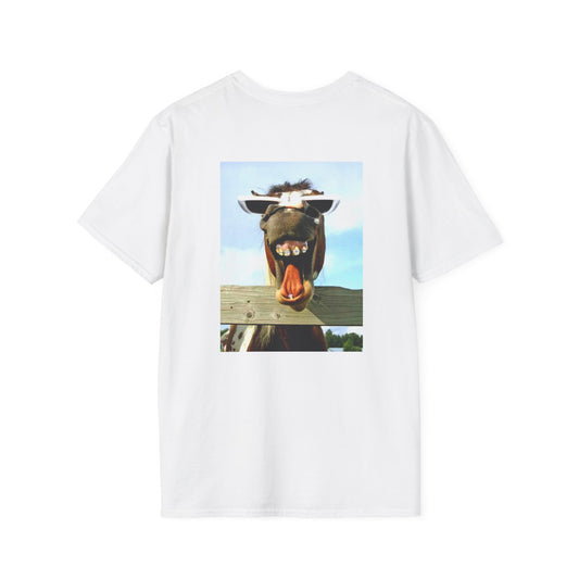 Funny Horse T-Shirt, Unisex Graphic Tee, Quirky Animal Shirt, Gift for Horse Lovers, Casual Wear, Humor Clothing