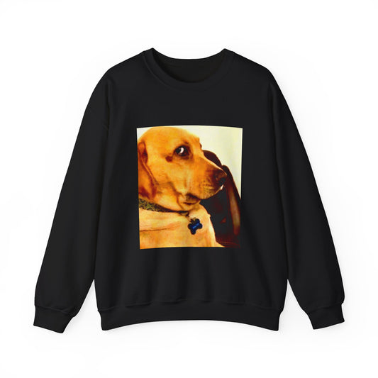 Dog Photo Crewneck Sweatshirt – Yellow Labrador Portrait Pullover