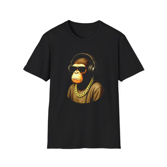 Hip Hop Gorilla T-Shirt, Funny Unisex Tee, Music Lover Gift, Casual Wear, Cool Graphic Shirt