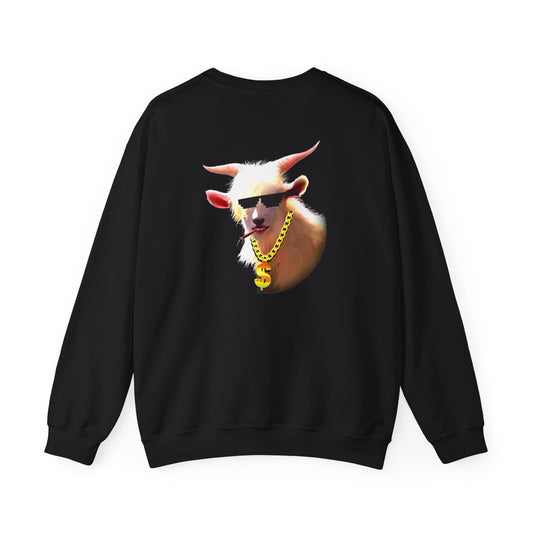 Cool Goat Streetwear Sweatshirt, Funny Unisex Crewneck, Trendy Gift for Him/Her, Casual Fashion, Unique Graphic Sweatshirt