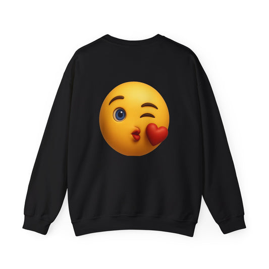 Kiss Emoji Sweatshirt | Unisex Crewneck, Cute Gift, Trendy Apparel, Casual Wear, Everyday Comfort