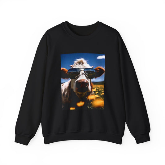 Funny Cow Sunglasses Sweatshirt