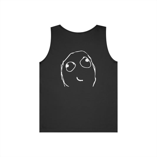 Rage Face Meme Tank Top — Cute Smirk Internet Meme Graphic Tank