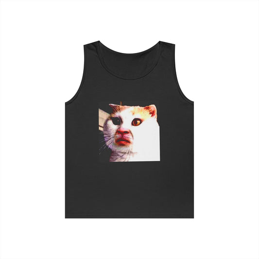Cat Meme Tank Top — Funny Lipstick Cat Photo Tank