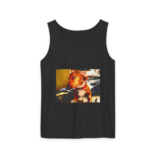 Dog Photo Tank Top — Personalized Pet Portrait Sleeveless Tee