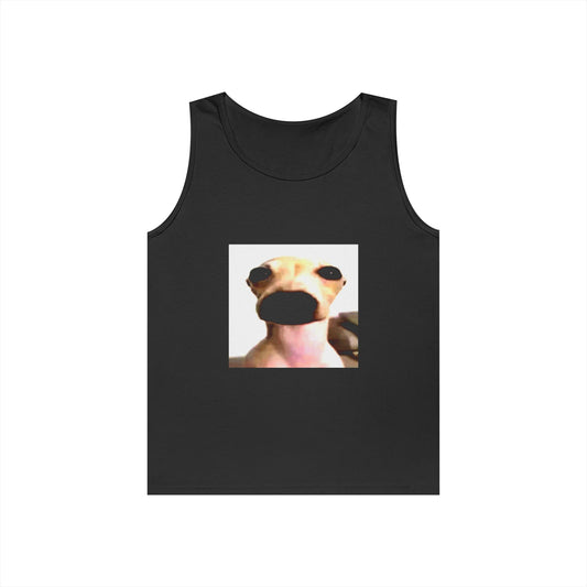 Funny Dog Face Tank Top — Cute Close-Up Puppy Photo Tee