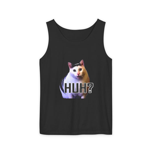 Huh? Confused Cat Tank Top - Funny Meme Cat Graphic Tank