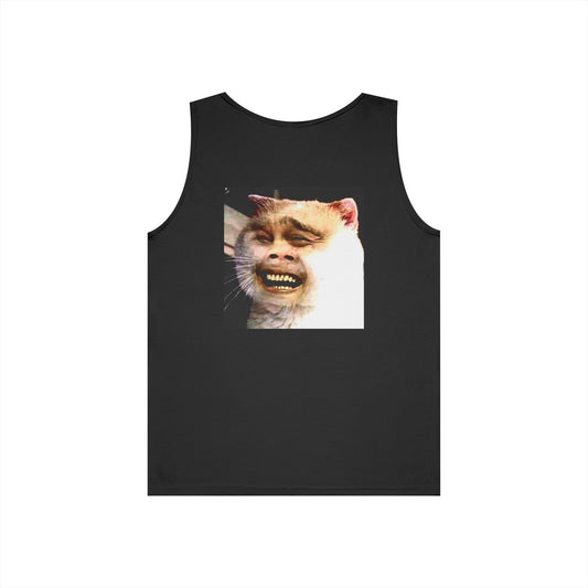 Cat Meme Tank Top — Funny Grinning Cat Graphic Vest