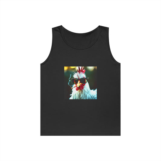 Cool Chicken Sunglasses Tank Top, Funny Graphic Tee, Summer Apparel, Gift for Pet Lovers, Casual Outfit