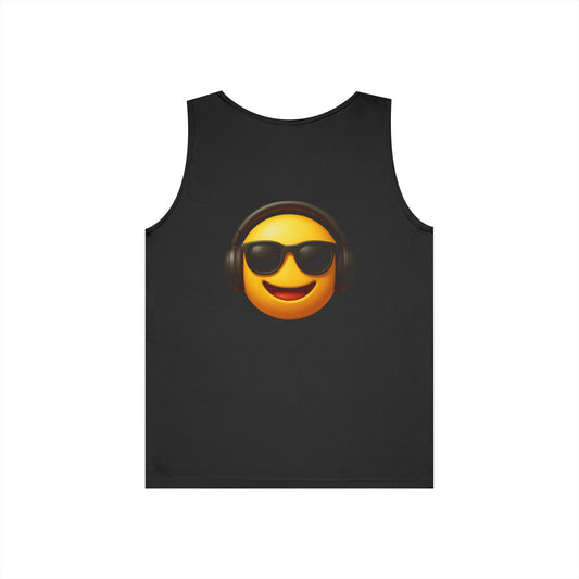 Cool Emoji Tank Top, Summer Wear, Festival Outfit, Fun Gift for Music Lovers, Beachwear, Relaxed Vibes