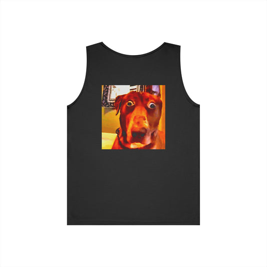 Funny Dog Face Tank Top — Surprised Dog Photo Graphic Tank