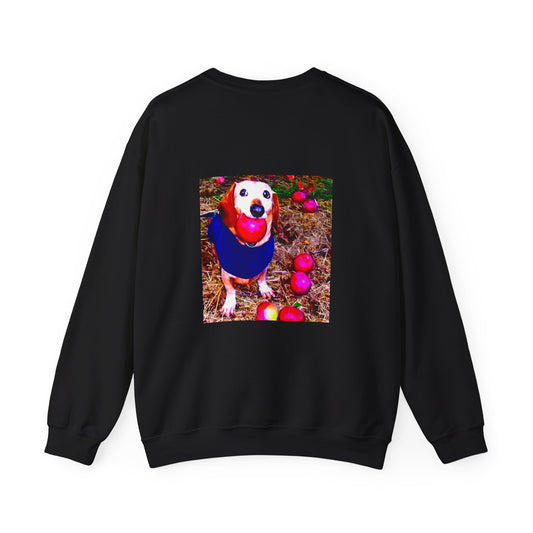 Crewneck Sweatshirt — Colorful Dog Photo Back Print