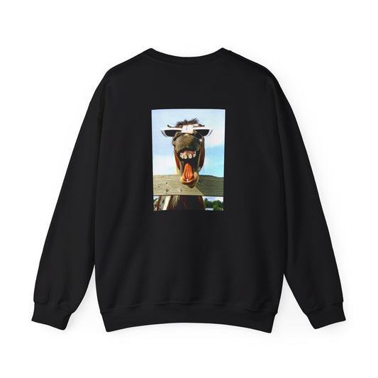 Funny Horse Graphic Sweatshirt | Cozy Unisex Crewneck | Perfect for Casual Wear, Gifts, Animal Lovers, Farmhouse Decor