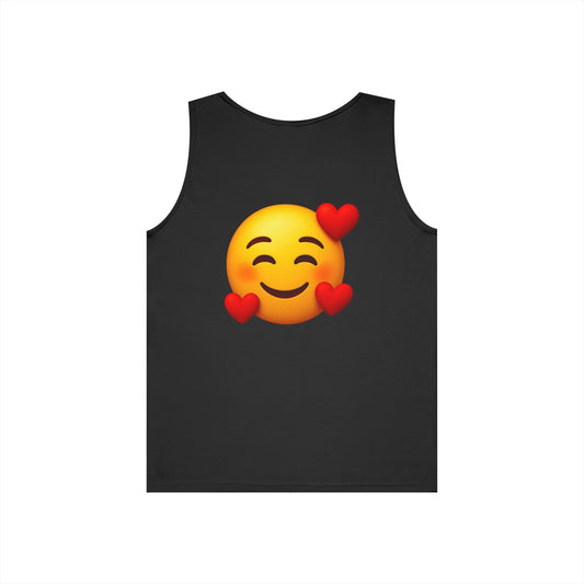 Cute Emoji Unisex Tank Top, Comfortable Summer Apparel, Gift for Friends, Casual Wear, Cute Emoji Shirt