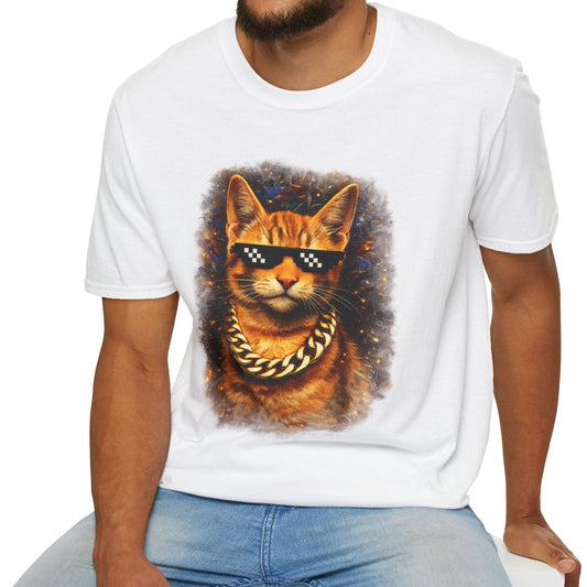 Cool Cat Unisex T-Shirt, Funny Cat Tee, Gift for Cat Lovers, Summer Outfit, Pet Lover Apparel, Unique Cat Graphic Tee