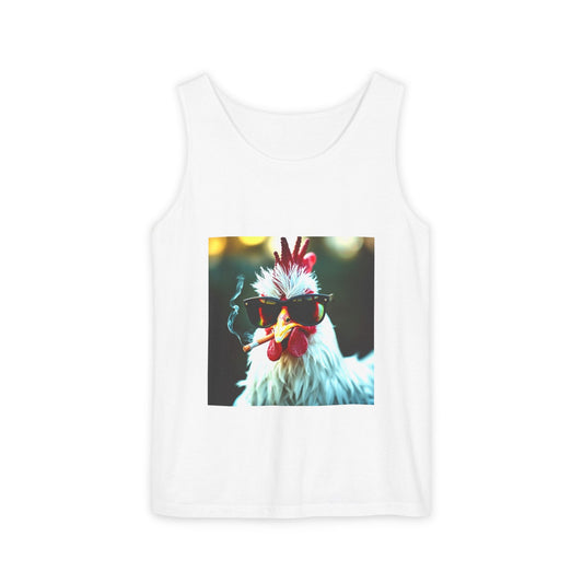 Chill Vibes Chicken Tank Top, Funny Gift, Summer Apparel, Unisex Workout Wear, Vacation Style Tee