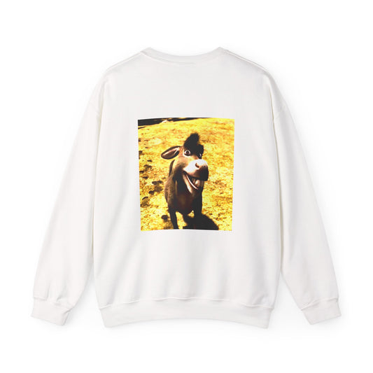Crewneck Sweatshirt — Playful Donkey Graphic Pullover