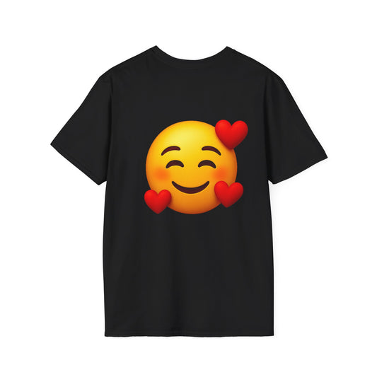 Happy Emoji T-Shirt, Unisex Graphic Tee, Cute Summer Shirt, Gift for Friends, Casual Wear, Emoji Lover Apparel