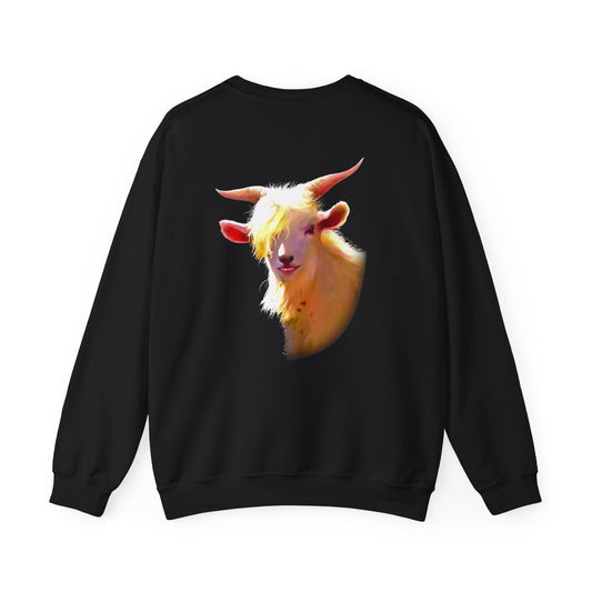 Artistic Goat Crewneck Sweatshirt for Animal Lovers