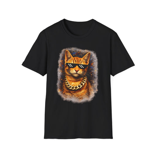 Cool Cat Unisex T-Shirt, Funny Cat Tee, Gift for Cat Lovers, Summer Outfit, Pet Lover Apparel, Unique Cat Graphic Tee