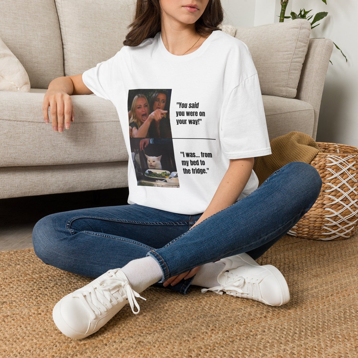 Meme T-Shirt — "You said you were on your way!" Funny Reaction Tee