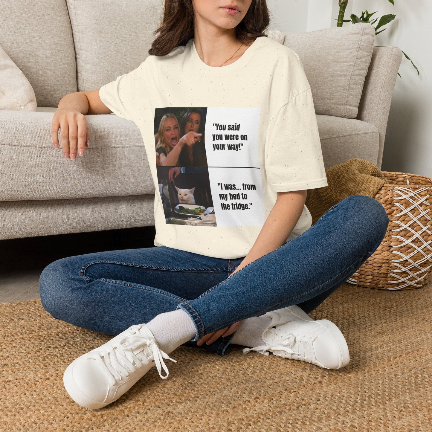 Meme T-Shirt — "You said you were on your way!" Funny Reaction Tee